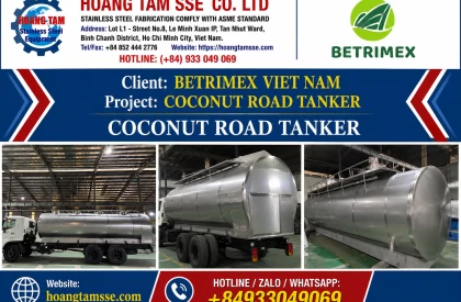 Hoàng Tâm - Lắp đặt COCONUT ROAD TANKER cho dự án COCONUT ROAD TANKER của đối tác BETRIMEX VIET NAM 04/2021
